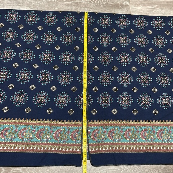 Melrose And Market Navy Blue Print Open Front Kimono One Size - Picture 12 of 16